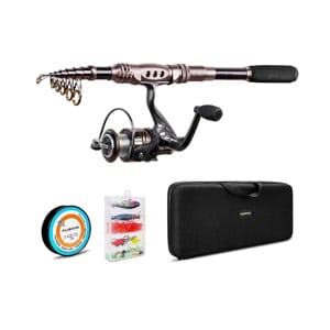Best Beginner Fishing Rod Kits- plusinno fishing rod and reel combos carbon fiber telescopic fishing rod 
