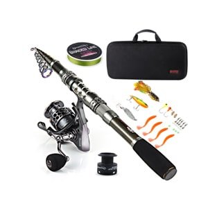 sougayilang fishing rod combos with telescopic fishing pole- Best Beginner Fishing Rod Kits